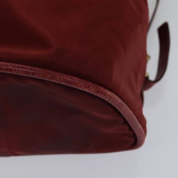 CELINE Backpack Nylon Red Gold Auth bs17197 - Picture 11 of 16